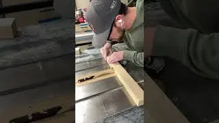 Making some half lap joints for the bottom of a table base. #woodworking #smallbusiness #handmade