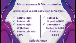 Lec:16| Rotate Instructions(RR A, RL A, RRC A, RLC A)|Packed & Unpacked BCD, ASCII| Bangla Tutorial