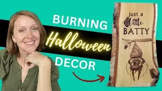 Woodburning Lettering and Shading a Halloween Bat | Crate Club DISCONTINUED?!? ❌😱