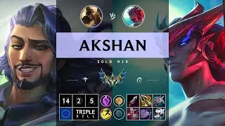 Akshan Mid vs Yone: Triple Kill, Legendary - EUW Challenger Patch 14.15