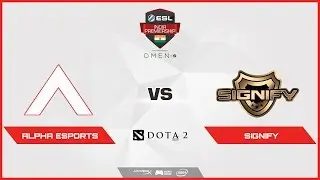 DOTA 2 | Alpha vs Signify | ESL India Premiership 2018 | Summer Season | April | Day 14