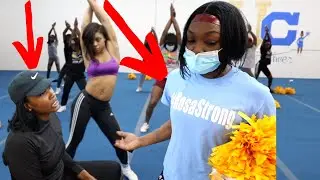 Cheerleader Argues With Her Coach!