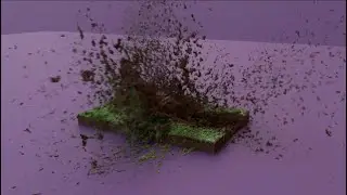 Random real flow grain tests, Arnold c4d