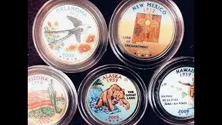 2008 State Quarters: Oklahoma, New Mexico, Arizona, Alaska, Hawaii