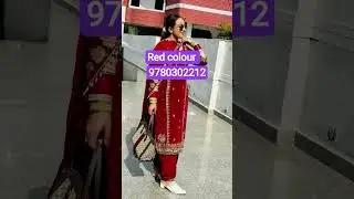 crepe silk suit red colour #fashion #textilesboutique #onlineshopping