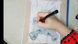 Zentangle Leaf 🍃 #zentangle #howtodraw #drawing #relaxing #art 
