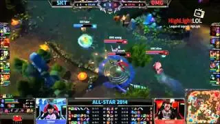 Highlight SKT T1 Faker Orianna Dodge Moving SKT T1 vs OMG Allstar Paris 2014