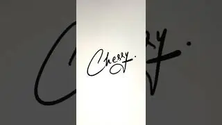 Cherry Signature Style. How to Sign my name. Cursive Letter C in iPad Procreate. #shorts #procreate
