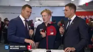 Clayton Oliver post match interview 7AFL (West Coast Eagles - Melbourne Demons)