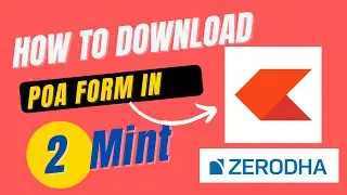 How to download zerodha POA form 2022 | POA form kaise download kare | CDSL TPIN is not necessary  |