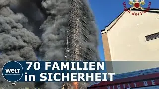 DRAMATISCHER BRAND in MAILAND: 20-st&ouml;ckiges Wohnhaus steht in Flammen I WELT News