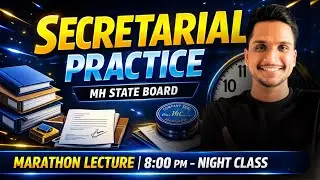 🔴 SECRETARIAL PRACTICE II LIVE MARATHON II CLASS 12 || MH STATE BOARD || BY PARAG FISKE 🔥🔥