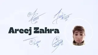Areej Zahra name style#name signature style with arooj