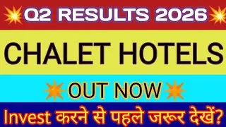 Chalet Hotels Q2 Results 2025 🔴 Chalet Hotels Share Result 🔴 Chalet Hotel Share Latest News