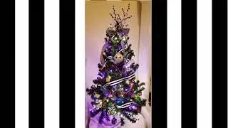 ideas Árbol de navidad temática de JACK SKELLINGTON 🎄⚫🦌