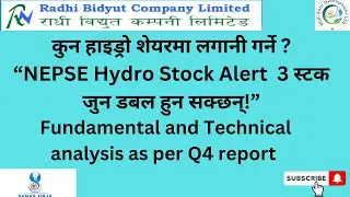 Top 3 Hydro Stocks in NEPSE 2025 | MSHL , RADHI and  SAHAS Full Analysis|Best Dividend this year!|