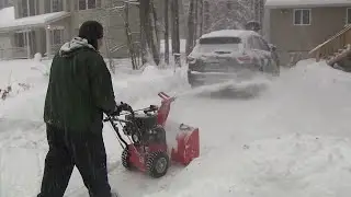 Several inches of snow fell in the Poconos Tuesday