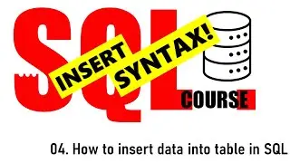 04. How to insert data into table in SQL