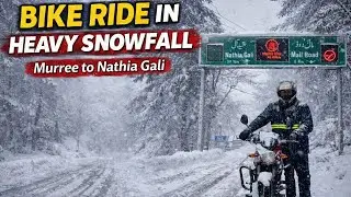 CAUGHT IN HEAVY SNOWFALL RIDING TO NATHIA GALI | EPIC WINTER RIDE !❄️