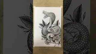 snake sketch🎨 #satisfying #snake #challenge #drawing #draw #painting #fypシ #fpy #foryou #shorts