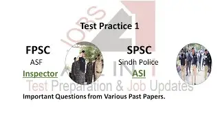 Inspector/ASI FPSC/SPSC Past Papers, Test Preparation.