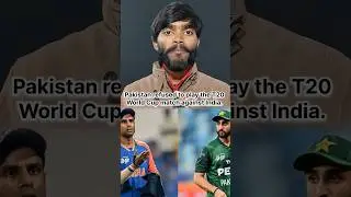 Pakistan refused to play the T20 World Cup match against India. #cricket #shortsfeed