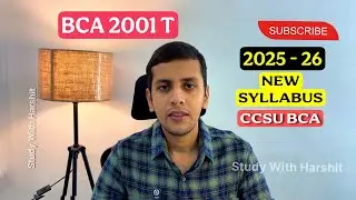 BCA NEW SYLLABUS CCSU | Mathematical Foundation for Computer Science 2 BCA 2001 T | 2025-26 SESSION