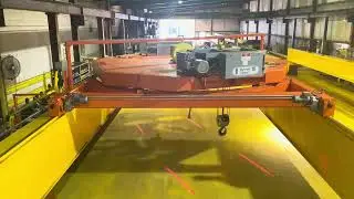 OMi Crane Systems Factory Acceptance Test 20-ton capacity Crane featuring a rotating trolley!