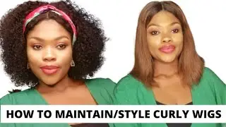 How to maintain and style curly/Straight wigs | Hair Product used.. #wigs #curlywigs