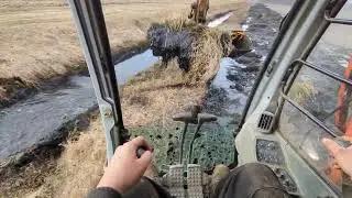 Hitachi Excavator's Working On A Ditch...Just Don't Dig To Deep!!