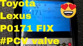 Repair/Fix Toyota /Lexus  P0171 fix with PCV valve replacement