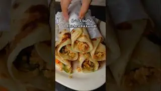 Quick & healthy chicken Tikka roll recipe  #shorts #food #chicken