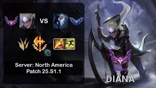 Diana Jungle vs Kindred - NA Master - Patch 25.S1.1