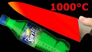 EXPERIMENT Glowing 1000 degree KNIFE VS SPRITE
