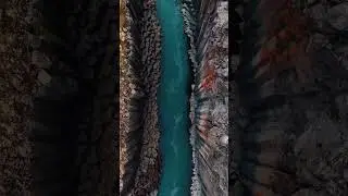 A picturesque canyon in Iceland #bluewater #water #wood #trending #explorepage #amazing #aesthetic