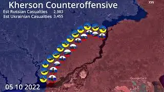 Ukrainian Kherson Counteroffensive Animated Map