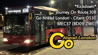 *Kickdown* Journey On Route 108 | Go Ahead London Mercedes-Benz Citaro O530 - MEC37 (BD09 ZWC)