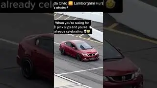 Civic 🆚 Huracan⁉️ #streetcar #automobile #dragracing #car #cars #honda #lambohuracan #racing #race