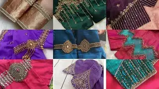 💁&zwj;♀️😱 Maggam work sleeve designs/pattu saree blouse model/ Aari work blouse designs /latest blouse