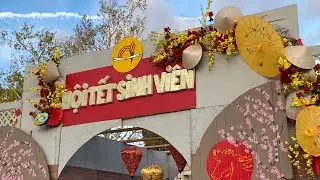 Hội chợ Tết Sinh Vi&ecirc;n 2026. Golden West college. Trang tr&iacute; Tết Việt, qu&agrave; tặng v&agrave; tr&ograve; chơi