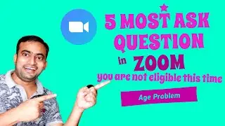 Zoom App most common question | you are not eligible age limit 2022 | How to use Zoom App in Mobile