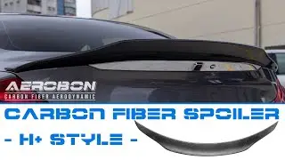 AeroBon Carbon Fiber Trunk Spoiler Compatible with 2007-2015 Infiniti G35 4-Door Sedan (H+ Style)