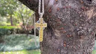 Gold / silver stainless steel mens viking cross necklace wholesale factory direct price