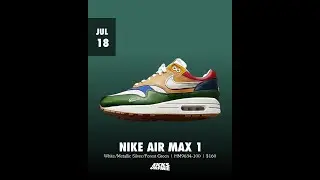 Premium Goods x Nike Air Max 1 White / Metallic Silver - July 18, 2025