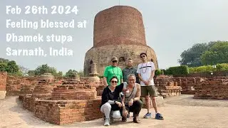 Buddha gave his 1st sermon here at Dhamek stupa,Sarnath,India. #tibetanvlog #tibetanvlogger