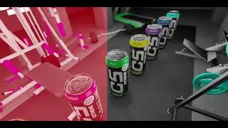 3D animation of Pre-Workout drink