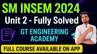 SOLID MECHANICS INSEM 2024 SOLVED PAPER,Unit 2 | GT ENGINEERING ACADEMY | SM | SPPU PYQ SOLUTIONS