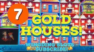 Huff N Puff Hand Pay Jackpot SEVEN GOLD HOUSES! #casino #slotmachine #jackpot #handpay