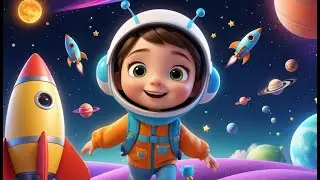 Twinkle Twinkle Little Star in the Space Rocket Garden | Fun Bedtime Song for Kids | Space  Rhyme