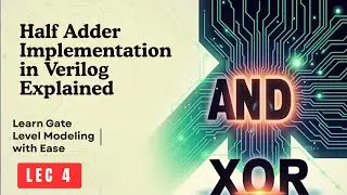 Verilog hdl / Half Adder implementation using Gate Level Modeling / LEC 4